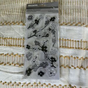 TPC Studio Cherry Tree Blossoms Flowers Clear Unmounted Stamps 10 Pieces